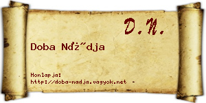 Doba Nádja névjegykártya